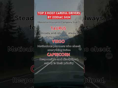 Top 3 Most Careful Drivers by Zodiac Sign #astrology #zodiac