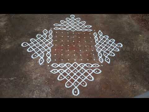 17 x 1 dots margazhi madha kambi kolam | grand big sikku kolam | SathyaSelva Arts