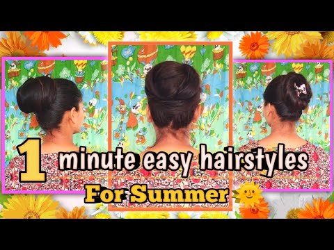 Cute Simple Everyday Hairstyles For Summer || Easy Bun Hairstyles For Long Hair | Clucher Hairstyles