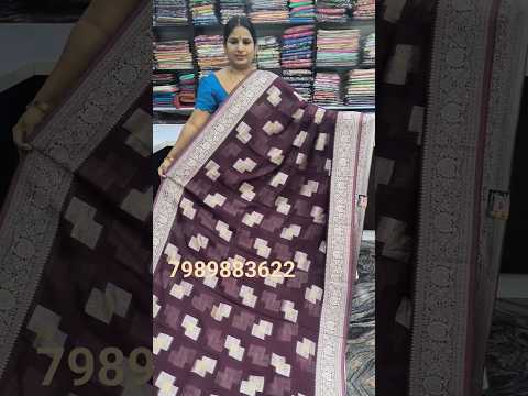 GEORGETTE BANARAS SAREES|| SRI MANASA SAREES ANANTAPUR #viral #trending #fancysarees #instagram