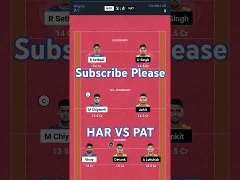 HAR vs PAT Kabbadi Dream11 Prediction | Dream11 Team Of Today Match | Kabbadi Dream11 Team Today |