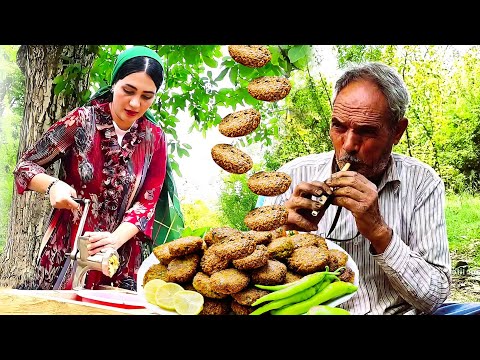 How to make FALAFEL 🔥Country Girl Cooks Vegetarian Food | Village Routines