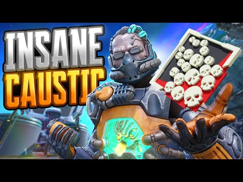 SOLO Caustic INSANE and 29 KILLS & 7,300 Damage Apex Legends Gameplay