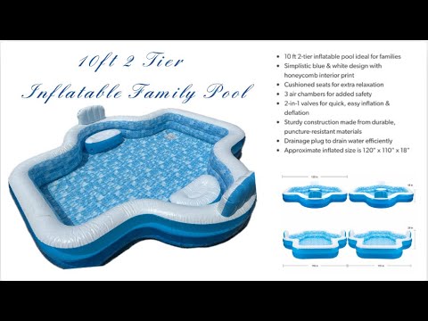 Summer time Pool time Best Inflatable family Pool | how to set up 10ft 2tier Inflatable Family Pool