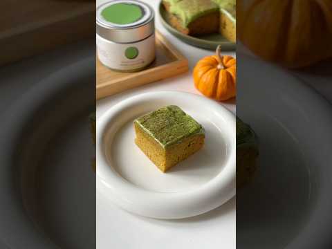 Matcha Cream Cheese Pumpkin Bars | fluffy and creamy dessert idea for fqll