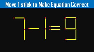 Matchstick Puzzle - Fix The Equation #matchstickpuzzle #simplylogical