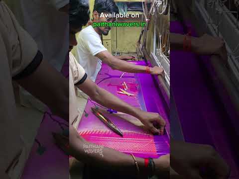 Tradishnal Way to Make Paithani #silk #sareefashion #manufacturing #art