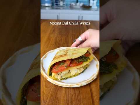 Moong Dal Chilla Wraps