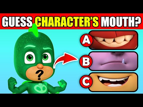 Guess The PJ Masks Characters by Their Mouth!? 👄🦎 | Gekko, Cat Boy, Luna Girl, Owlette, Romeo