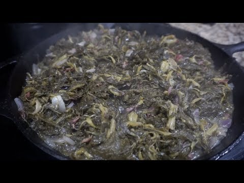 Southern Style Fried Turnip & Mustard Greens With Smoked Ham Hocks | Southern Smoke Boss