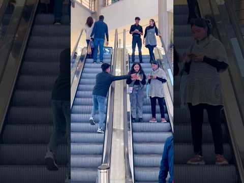 PHONE SNATCHING PRANK 🫠 ON ESCALATORE #shorts #shortsfeed #treandingprank #fuunyprank #cutegirls ￼