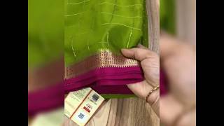 Mysore Crepe Silk Sarees With Checked | Good Thickness | Saree Opening Video Attached #geethusarees