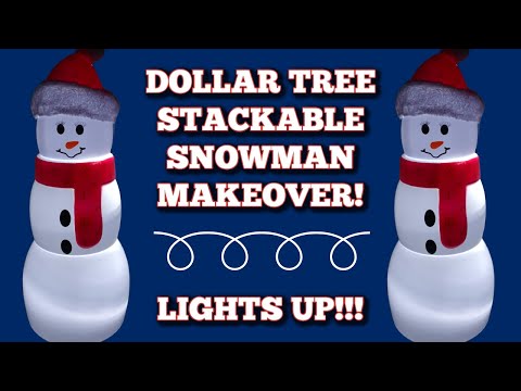 Makeover Stackable Snowmen From Dollar Tree