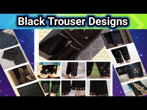 100+Beautiful Black Trousers||Stylish trousers Ideas||Shalwar||Capri design|100+खूबसूरत काली पतलून||