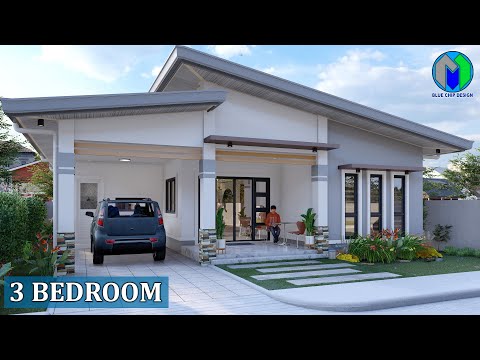 3 BEDROOM HOUSE DESIGN | 10x10 HOUSE DESIGN | 100 SQM