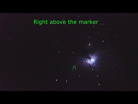 Now I filmed a flashing Anomoly with My 12 inch Dobsonian Telescope while viewing the Orion Nebula