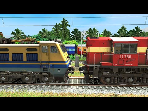 TRAIN SIMULATOR I ELECTRICT TO DIESEL LOCOMOTIVE CHANGE I  BUMPY RAILROAD RAILWORK I TRAIN WALA GAME