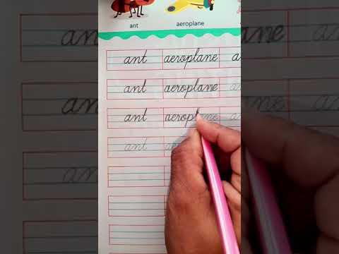 Four Ruled Note Writing Practice | Joining Simple Letters | Writing Ant & Aeroplane Joining Words