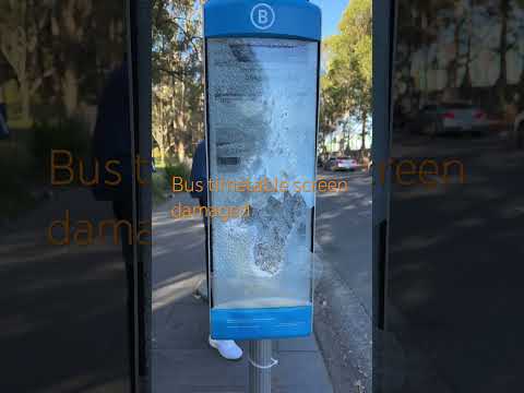 Sydney bus timetable screen damaged  #sydneybustimetable #sydneybusstop #sydneybus