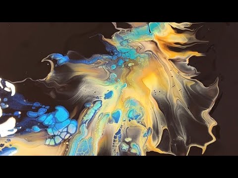 Color shift Dutch Pour Painting - only Acrylic Paint and Water