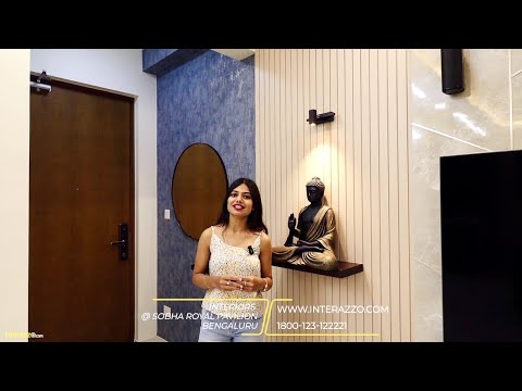 3BHK Elegant Interiors at Sobha Royal Pavilion | Hafele Blum Acrylic Kitchen | Technomatt Finish