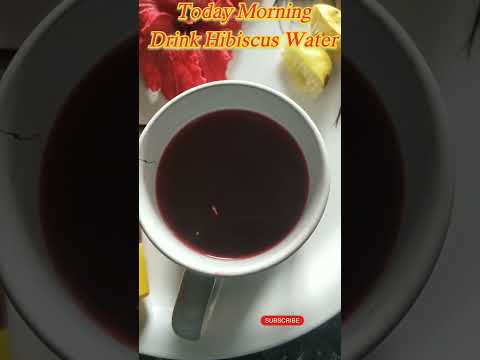 Morning Drink Hibiscus Water. #shortvideo#hibiscuswater