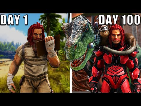 I Survived 100 Days on The Island in ARK: Survival Evolved