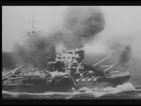 Battles of WWII : Naval battle in the Pacific . Summer 1942. Luce newsreel