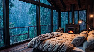 Sounds Rain and Thunder on Window ⛈ Sounds Heavy Rain for Deep Sleep, Sleep Quickly, Reduce Stress