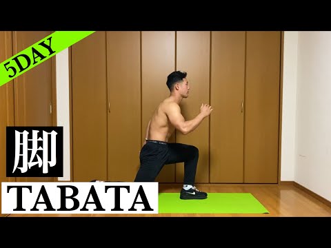 【脚】タバタ式トレーニング 家で自重筋トレ