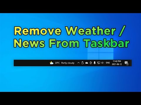 How to Remove Weather and News from Windows 10 Taskbar