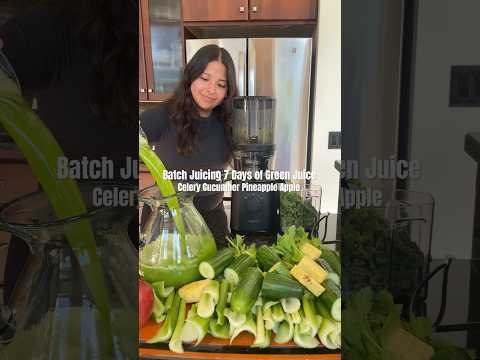 Batch juicing 7 days of green juice! #juicingrecipes #juice #celeryjuice