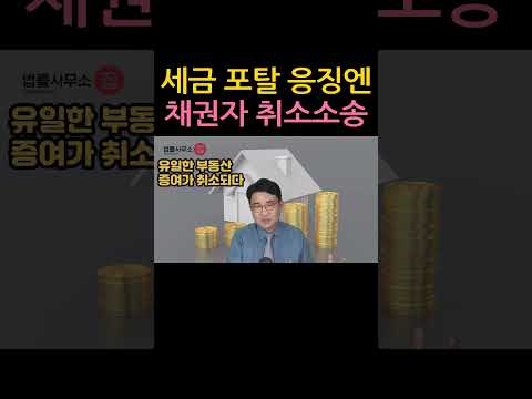 [원영섭 shorts] 세금체납 채권자 취소소송으로 응징하다