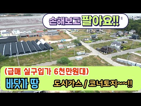 (no. 1122 ) 급매 손해보고 팝니다 실구입가 6천만원 대부도 땅 토지 바다뷰 매매 전원주택지 코너 / 대부도부동산