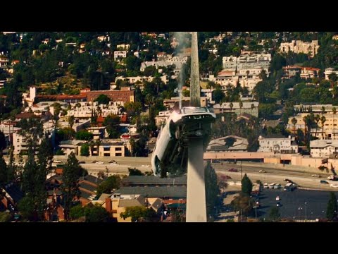 Hancock Lands an armed robber's car on The Capitol Records Building | Hancock (2008) | Will Smith