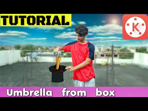 Kinemaster editing tutorial -How to make effect of taking out big umbrella from small box