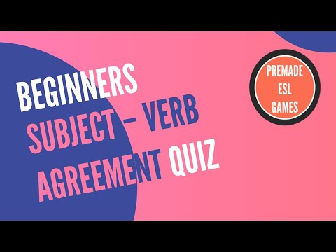 Singular vs Plural English Present Tense Verbs Quiz | Subject-Verb Agreement | Beginners ESL Game