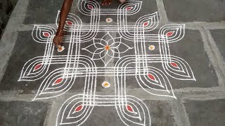 Double stroke rangoli for sankranthi | Dhanurmasam geethala muggulu |sankranthi geethala muggulu