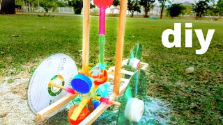 WATER WHEEL Propelled CAR - diy projects