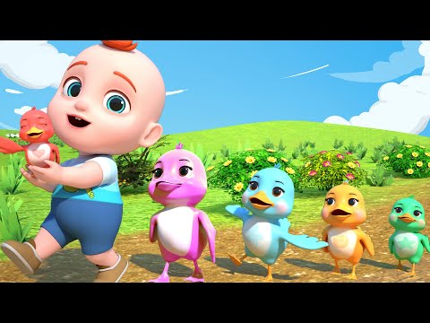 5 Little Ducks(Learn Colors Song) | Newborn Baby Songs & Nursery Rhymes