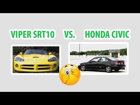 Honda Civic vs Viper SRT10 - Gyorsulási verseny