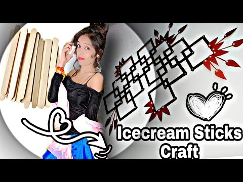 DIY:-Home Decor Idea using Icecream stick and cardboard//Icecream stick craft//Home decoration ideas