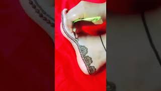 Simple foot mehndi,new leg mehndi design,arabic mehndi,mehndi design, Mehndi tricks #mehndi #shorts