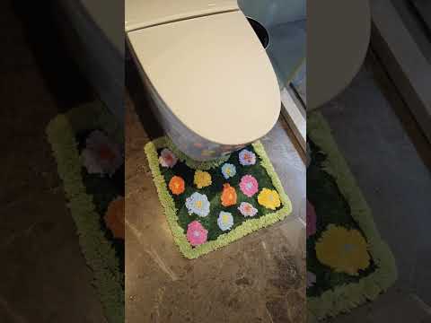 🌸🌿 Whoohoohome Moss Flower Toilet U-Shaped Rug: Bring Nature into Your Bathroom 🚽💚