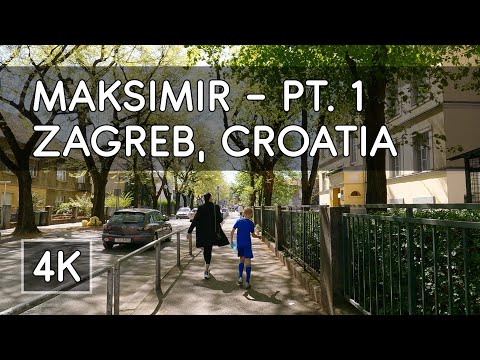 Walking Tour: Maksimir District (Pt. 1) - Zagreb, Croatia - 4K UHD Virtual Travel