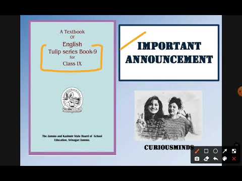 TULIP SERIES | IMPORTANT ANNOUNCEMENT | CLASS 9TH ENGLISH | JKBOSE | CURIOUSMINDS