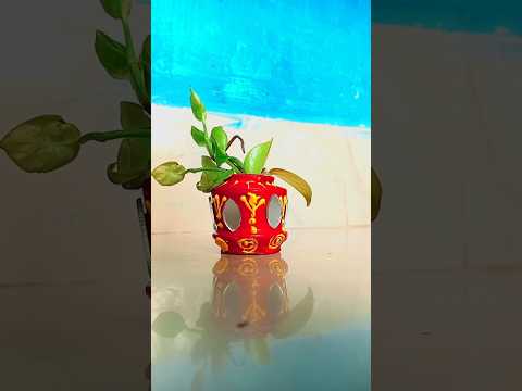 Mini Pot painting idea ll pot decoration Idea ll mini Pot Reuse Idea 🖌️✨ #youtubeshorts #shorts