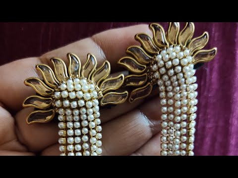 #defferent # style# kundan stone #silk thread beautiful earrings 😍🤩