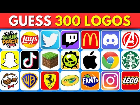 Guess the Logo in 1 Seconds 🥇🍏 300 Famous Logos | Logo Quiz 2025 | Quiz Monster