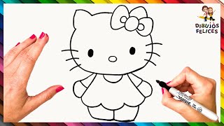 Cómo Dibujar A Hello Kitty Paso A Paso 🎀 Dibujo Fácil De Hello Kitty